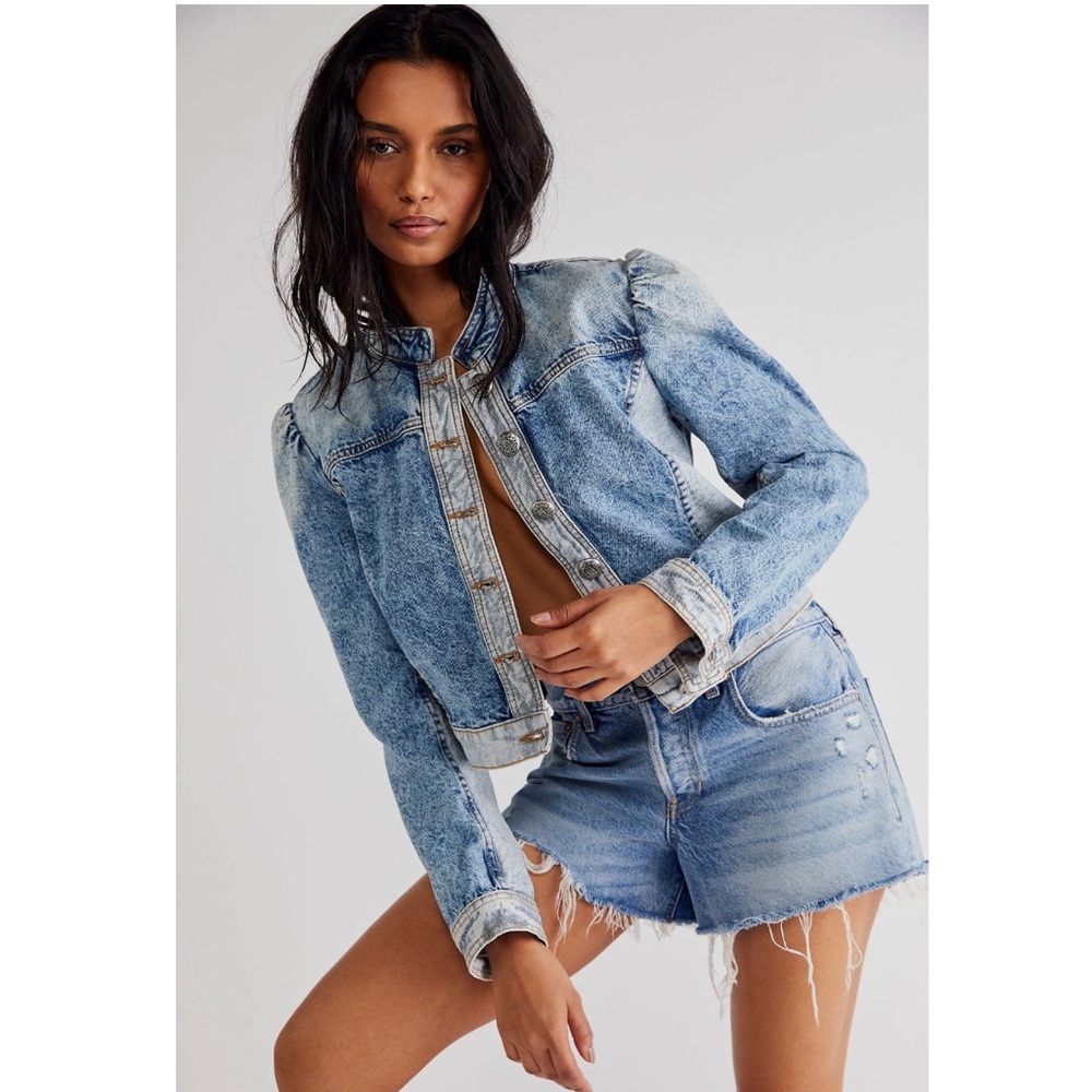 Free People Aubrey Jean Jacket
